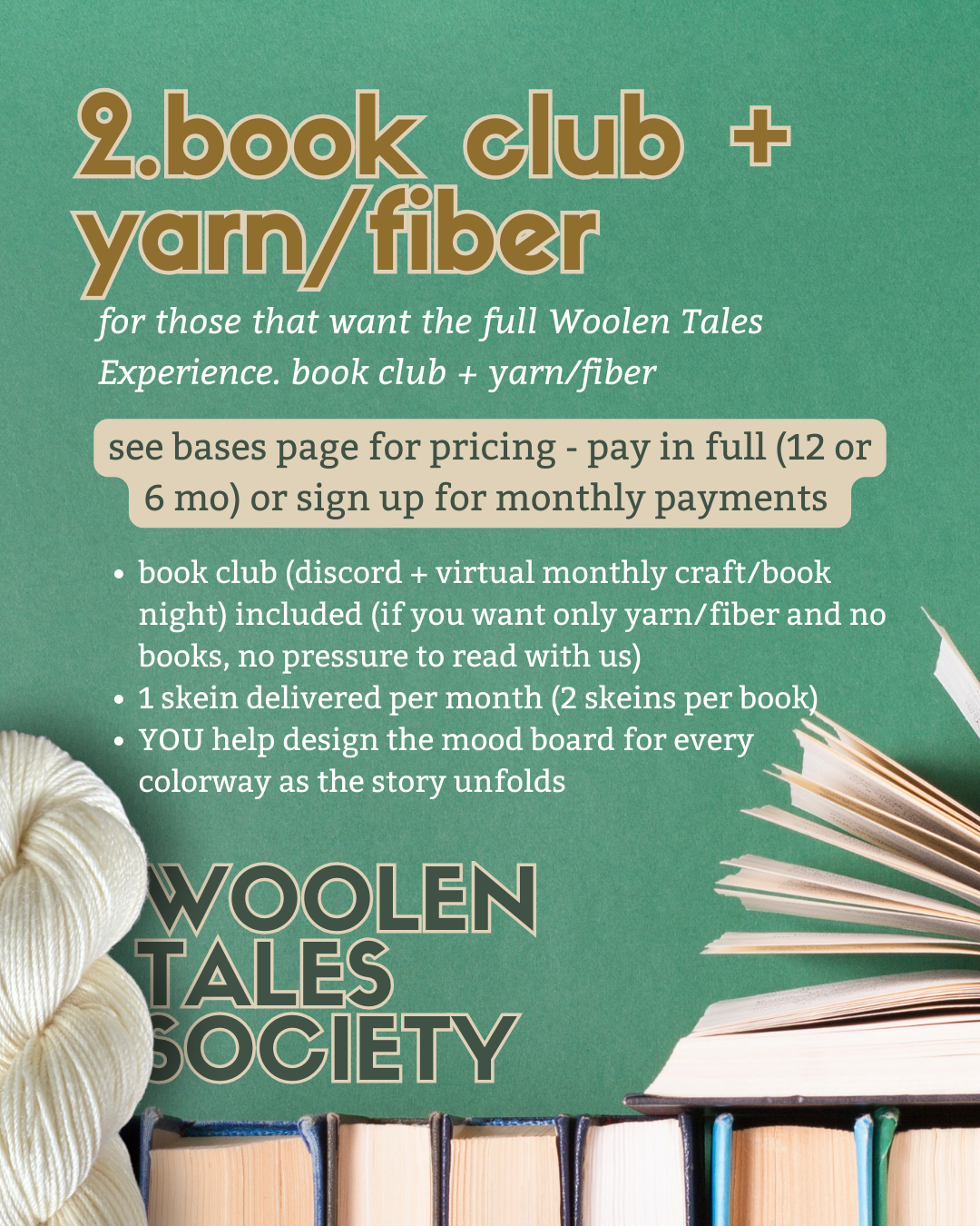 Woolen Tales Society Monthly Subscription // 2026 Hand-Dyed Yarn and Fiber Club